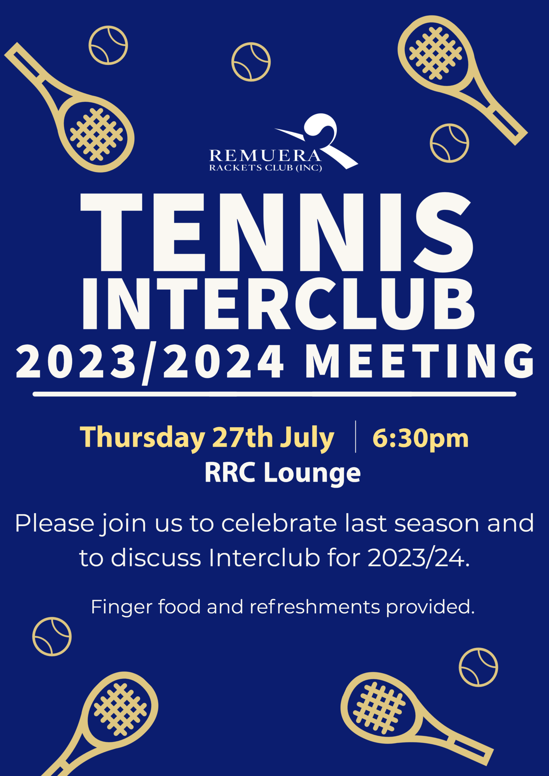 2023/24 Tennis Meeting Remuera Rackets Club