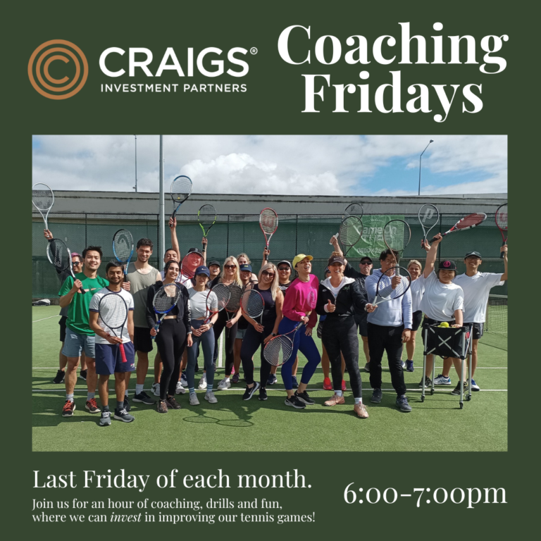 CRAIGS Coaching Tennis Fridays